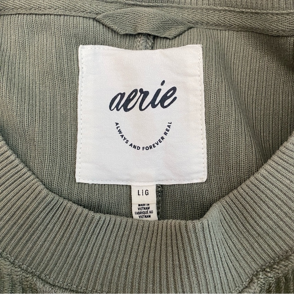 Aerie Big Chill Textured Sweatshirt Large - Picture 5 of 8